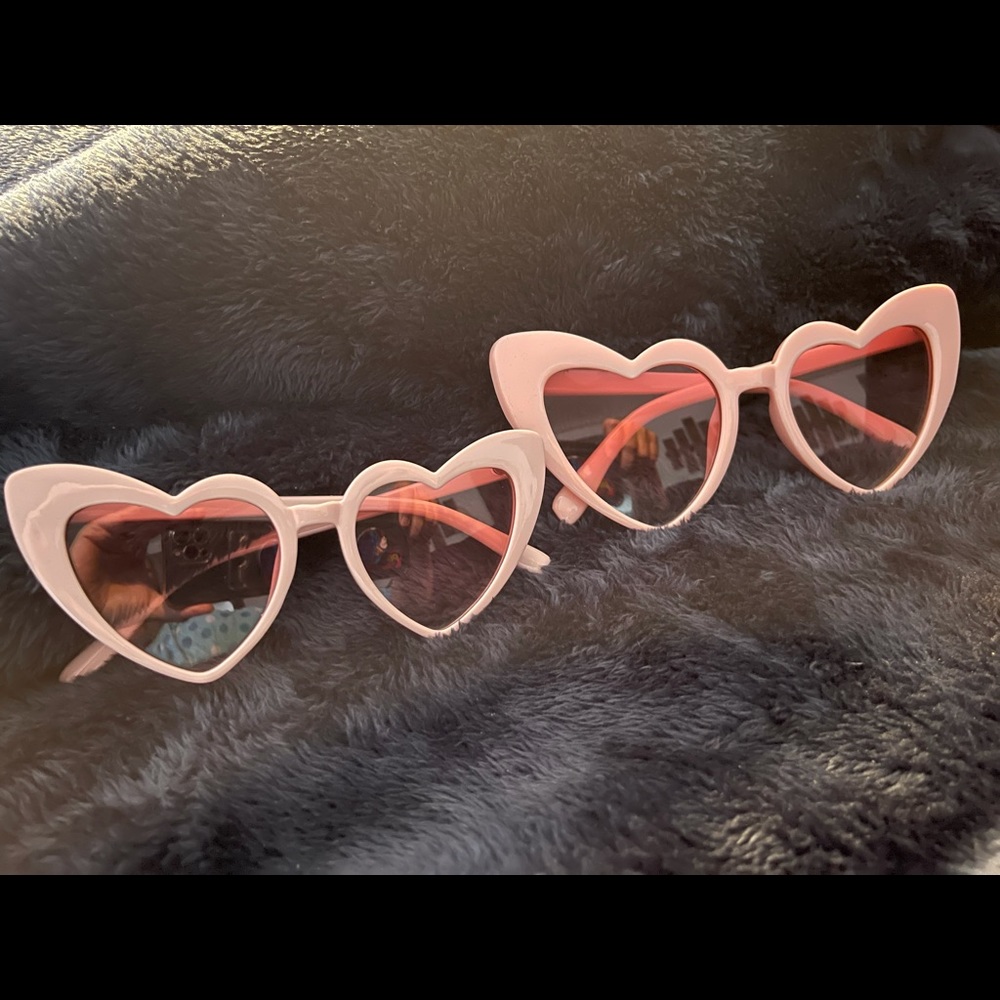 Mommy & me pink heart glasses with pink lenses